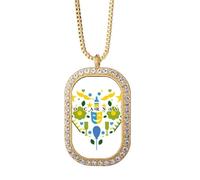 no/no Rio Brazil Collier avec pendentif en forme de verre à vin Doré