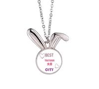 no/no Rovincial Capital Taiyuan Collier avec pendentif lapin
