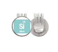 no/no Si Silicon Checal Element Science Marqueur de balle de golf Clip magnétique en émail