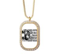 no/no Sick Burning Collier avec pendentif en forme de pneu fumé et diamant Doré