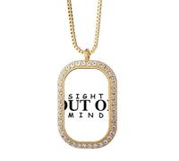 no/no Sight Beyond Mind Collier avec pendentif en cristal de diamant Doré