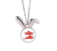 no/no Signification de bon augure belle vie lapin collier pendentif lapin animal bijoux cadeau