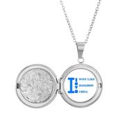 no/no West Lake Hangzhou Chine Art Déco Mode Médaillon Collier Tenir Image Bijoux Cadeau d'anniversaire