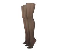 No Nonsense Graduated Compression Smart Support Control Top Pantyhose Bonneterie, Noir Minuit-Lot de 3 Paires, B Femme