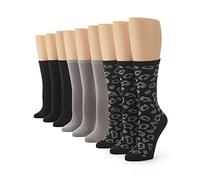 No Nonsense Lot de 9 paires de chaussettes plates en tricot pour femme, Assorti - Lot de 9 paires, 4-10