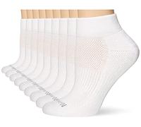 No nonsense womens Soft & Breathable Cushioned Quarter Top Running Socks, White - 9 Pair Pack, 4 10 US