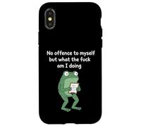 No Offence to Myself But What The f am I Doing Meme Coque pour iPhone X/XS