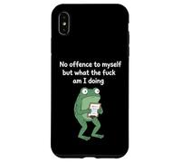 No Offence to Myself But What The f am I Doing Meme Coque pour iPhone XS Max