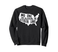 No One Illegal in Stolen Land Carte des États-Unis Immigrant Hommes Femmes Enfant Sweatshirt
