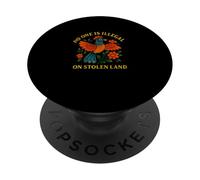 No One Is Illegal On Stolen Land Amérindiens Vintage PopSockets PopGrip Adhésif