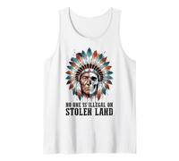 No One is Illegal on Stolen Land - Native American Roots Débardeur