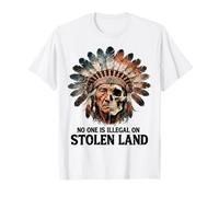 No One is Illegal on Stolen Land - Native American Roots T-Shirt