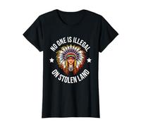 No One Is Illegal On Stolen Land - Native American T-Shirt