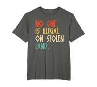 No One Is Illegal On Stolen Land Vintage Amérindien T-Shirt
