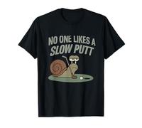 No One Like A Slow Putt Golf Snail Pun Design T-Shirt
