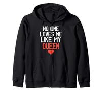 No One Loves Me Like My Queen Relation Anniversaire Mariage Sweat à Capuche