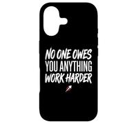 No One Owes You Anything Work Harder Ethic Motivation Coque pour iPhone 17