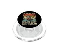 No One Talk to Me Until I've Had My Daily Scream Collègue PopSockets PopGrip pour MagSafe