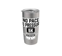 No Pace No Pressure 5K Finish pour course 5 km Gobelet isotherme en acier inoxydable double paroi