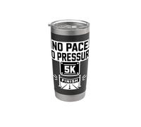 No Pace No Pressure 5K Finish pour course 5 km Gobelet isotherme en acier inoxydable double paroi