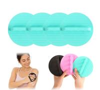 No-Pain Exfoliating Bath Scrubber Glove, Rubber Shower Scrubber，4Green