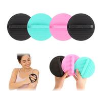 No-Pain Exfoliating Bath Scrubber Glove, Rubber Shower Scrubber，4Mixed