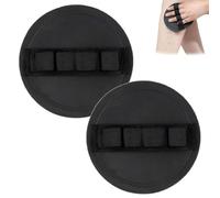 No-Pain Exfoliating Bath Scrubber Pads,Gentle Body Scrub,Exfoliating Pads with Secure Elastic Loops, Gently Exfoliate, Unclog Pores, Reveal Brighter Skin, Durable Rubber, Easy to Rinse, Reusable，2pc