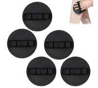 No-Pain Exfoliating Bath Scrubber Pads,Gentle Body Scrub,Exfoliating Pads with Secure Elastic Loops, Gently Exfoliate, Unclog Pores, Reveal Brighter Skin, Durable Rubber, Easy to Rinse, Reusable，5pc