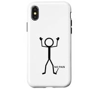 No Pain Only at Little Toe Stick Figure Humour Humoristique vieillissant Coque pour iPhone X/XS