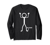 No Pain Only at Little Toe Stick Figure Humour Humoristique vieillissant Manche Longue