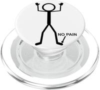 No Pain Only at Little Toe Stick Figure Humour Humoristique vieillissant PopSockets PopGrip pour MagSafe