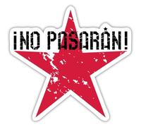 No Pasaran Étoile Rouge Cadeau Antifasciste Autocollant Sticker