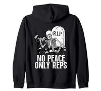 No Peace Only Reps Squelette Workout Gym Fitness Musculation Sweat à Capuche