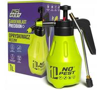 NO PEST GardenBlast Precision Pulvérisateur haute pression avec lance en acier, buse réglable et valve de sécurité, pour protection des plantes, mauvaises herbes et insectifuges 1 l