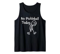 No Pickleball Today Funny Sad Stickman Pickleball Lover Débardeur