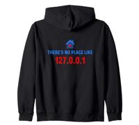 No Place Like 127.0.0.1 Home - Programmeur - Linux Geek Nerd Sweat à Capuche
