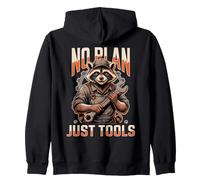 No Plan Just Tools Raton Laveur Mécano Humour Outils Sweat à Capuche