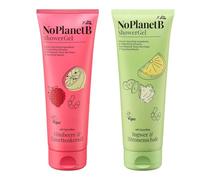 No Planet B Showergel Lot de 2 crèmes de douche à l'huile de pépins de framboise, citron vert et gingembre, 2 x 250 ml, végétalien