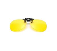 (No Polarized yellow) Men Women Clip On Polarized Sunglasses Photochromic Vintage Glasses Night Driving Goggles Color Changing Lenses