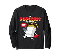 No Popcorn No Good Funny Movie Time Statement Manche Longue