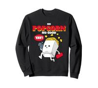 No Popcorn No Good Funny Movie Time Statement Sweatshirt