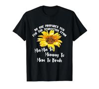 No Prepares You for The Transition from Mama to Mom T-Shirt Graphique avec Valeur, Homme, Noir, S