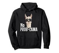 No Prob-Lama Alpaga avec lunettes de soleil Hipster Lama Sweat à Capuche