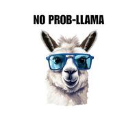 NO-PROB-LLAMA: Stylish and cool Llama lined notebook cover design