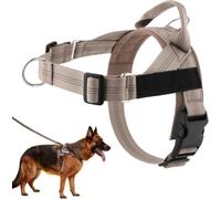 No Pull Adjustable Dog Harness Cordless Breathable (Beige, S)