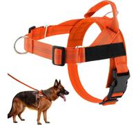 No Pull Adjustable Dog Harness Cordless Breathable (Orange, XS)