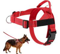 No Pull Adjustable Dog Harness Cordless Breathable (Red, L)