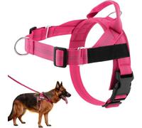 No Pull Adjustable Dog Harness Cordless Breathable (Rose Red, L) | Breathable Comfort Pet Walking Vest Harness with Secure Buckle Design, Ideal for Medium Large Dogs Daily Outdoor