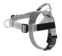 No Pull Dog Harness - Adjustable Breathable Pet Walking Vest with Secure Buckle Design - Comfort Padded Dog Harness for Medium Large Dogs Outdoor Training & Travel (Gray, L)