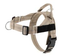 No Pull Dog Harness - Adjustable Breathable Pet Walking Vest with Secure Buckle Design - Comfort Padded Dog Harness for Medium Large Dogs Outdoor Training & Travel (Beige, XL)